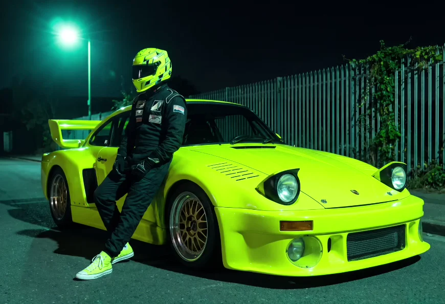 Neuer Neon-Fahrzeugentwurf