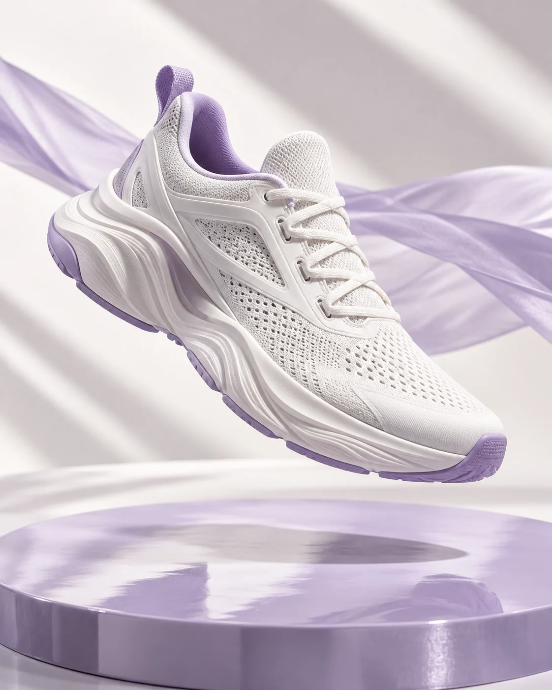 Generiertes Fashion-Produktmotiv mit weißem Sneaker